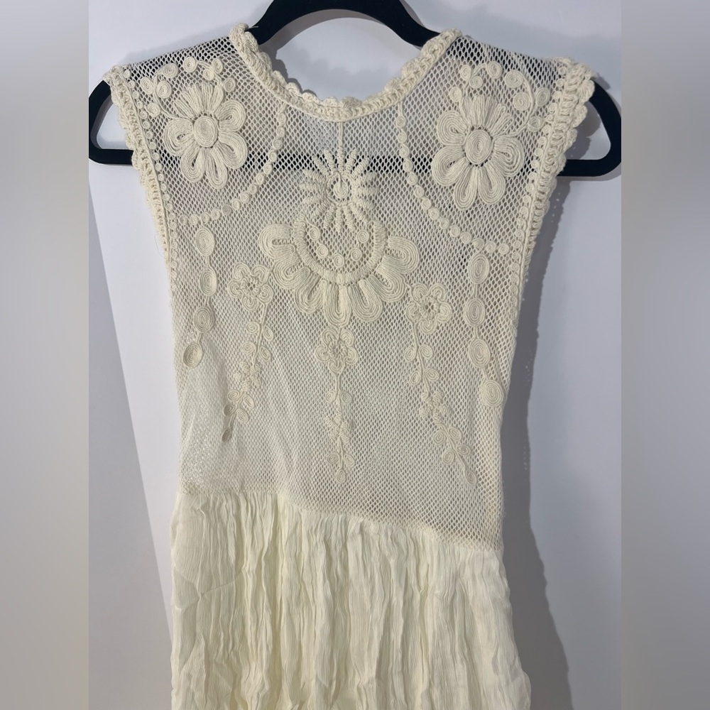 ZARA Embroidered Crochet Combination Dress. Zw Collection - Picture 8 of 10